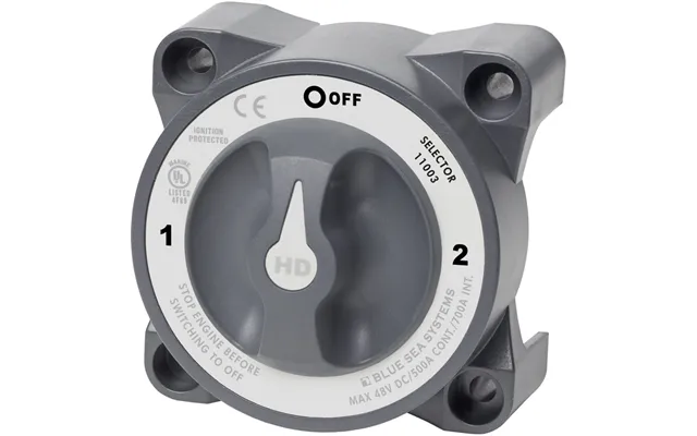 Blue Sea 11003 Hd-series Battery Switch With Alternator Field Disconnect - 3-position