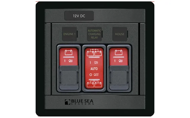 Blue Sea 1147 Remote Control Panel With 2 2145 & 1 2146 Remote Control Contura Switch