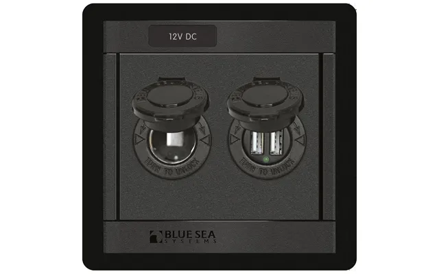 Blue Sea 1478 360 Panel - 12v Dc Socket & Dual Usb Charger