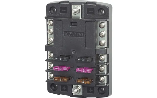 Blue Sea 5030 St Blade Fuse Block Without Cover - 6 Circuit With Negative Bus
