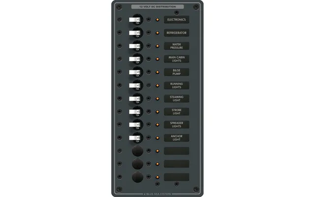 Blue Sea 8376 Panel Dc 13 Position Vertical