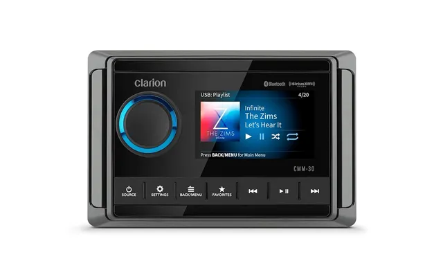 Clarion 010-03224-00 Marine Source Unit With 3ft Marine Use Am Fm Tuner With Built-in Noaa Weather Radio And Siriusxm-re