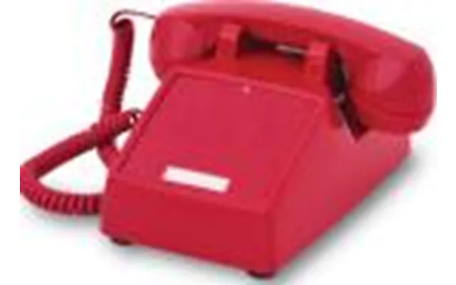 Cortelco 250047-vba-ndl Standard Desk Telephone With No Dial - Cherry Red