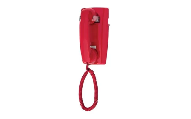 Cortelco 255447-vba-ndl Wall No Dial Red