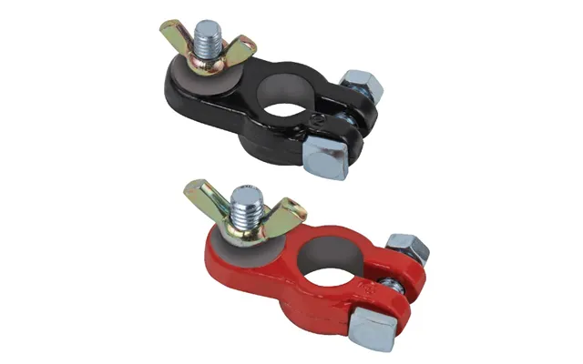 East Penn 00148 Terminal Marine Epoxy Re Clamp Style Wing Nut Terminal Top Post Bare Natural Lead 1- Red Positive 1- Bla