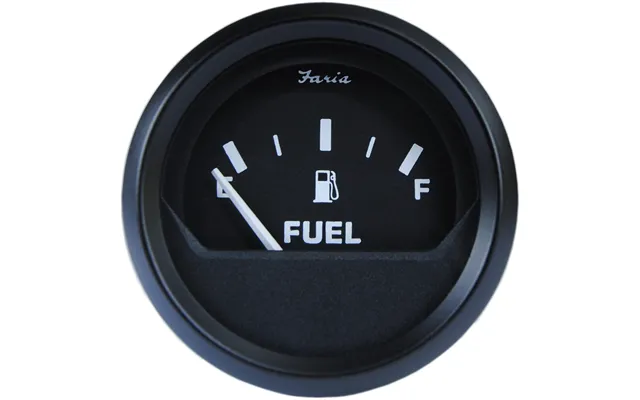 Faria 12802 2 Inch Fuel Level Gauge Metric - Euro Black