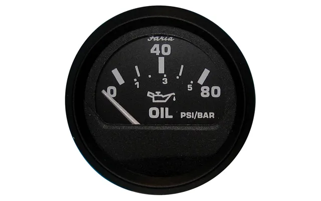 Faria 12803 Euro Black 2 Inch Oil Pressure Gauge 80 Psi Gp9599