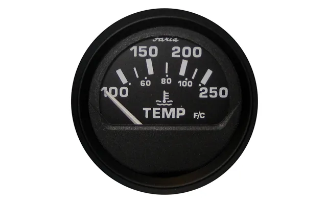 Faria 12812 Euro Black 2 Inch Water Temperature 100-250f Gp9118