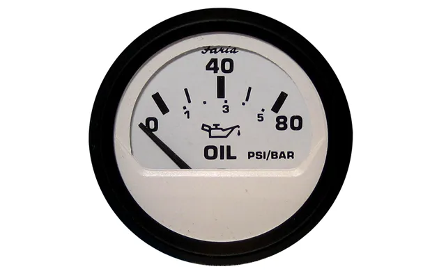 Faria 12902 Euro White 2 Inch Oil Pressure Gauge 80 Psi Gp9596