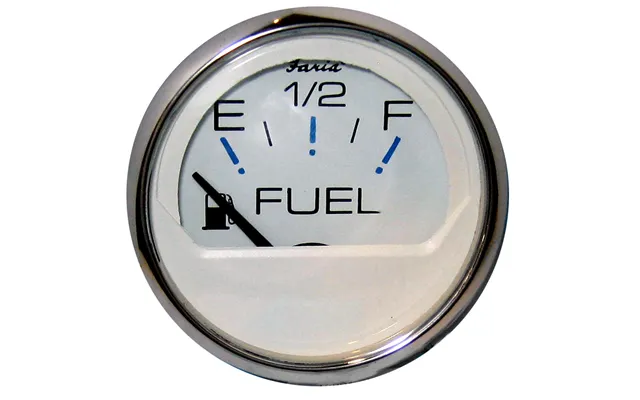 Faria 13801 Chesapeake White Ss 2 Inch Fuel Level Gauge E-1 2-f