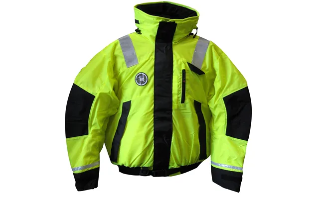First Watch Ab-1100-hv-l Hi-vis Flotation Bomber Jacket - Hi-vis Yellow Black