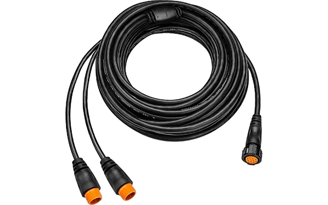 Garmin 010-12225-00 Y-cable 12-pin Gt30-thp For Use With Gt30-thp Port Starboard Sidevu Transducers Garmin 12-pin Y-cabl