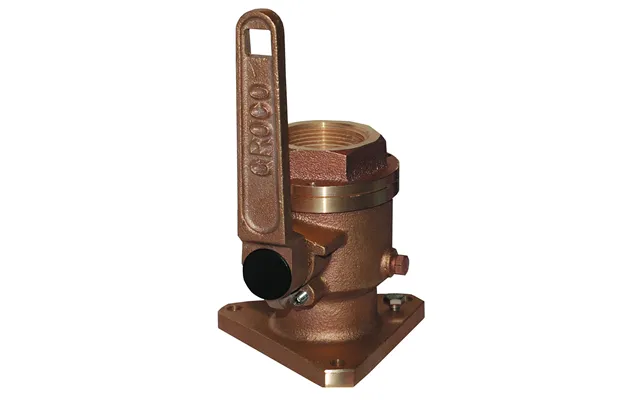 Groco Bv-1500 1-1 2 Inch Bronze Flanged Full Flow Seacock