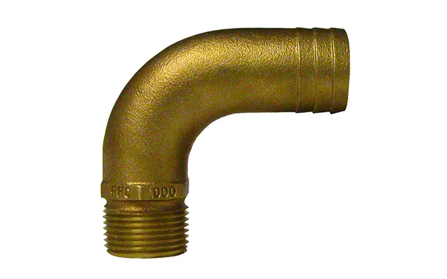 Groco Ffc-750 3 4 Inch Npt X 1 Inch Id Bronze Full Flow 90 Elbow Pipe To Hose Fitting