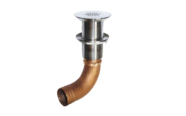 Groco Scus-1500 1-1 2 Inch Hose Barb Stainless Straight Deck Drain