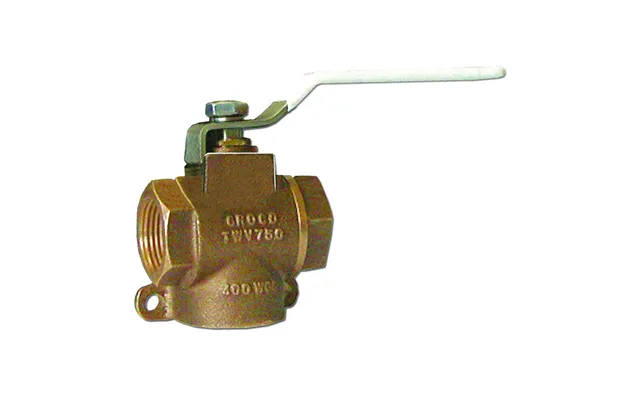 Groco Twv-1500 1-1 2 Inch Npt Bronze 3-way Valve