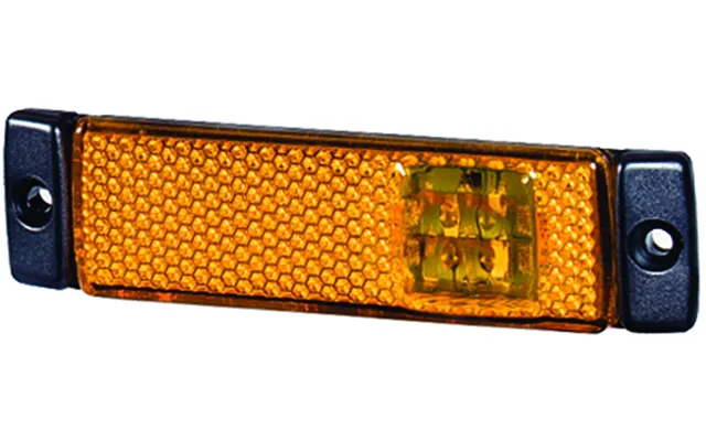 Hella 008645011 Lamp S Mrkr 8645 Led Amb - Universal Mount Amber Lens Black Trim 8645 Led Bulb Single
