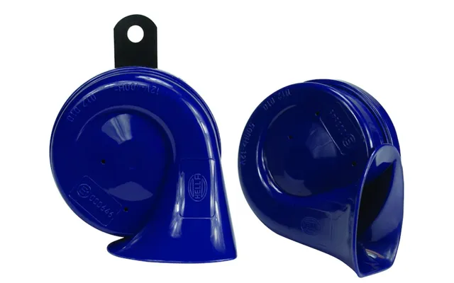 Hella 012010801 Horn Kit Bx Blue Trumpet - One 500 Hertz High-tone Horn One 400 Hertz Low-tone Horn 110 Decibels 12 Volt