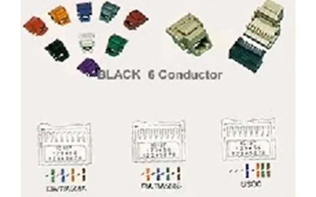 Icc Ic1076v0-bk Rj11 Modular Connector 6p6c Black