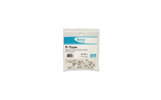 Icc Ic107bfcwh Module - F-type Nickel Plated 25 Pk White
