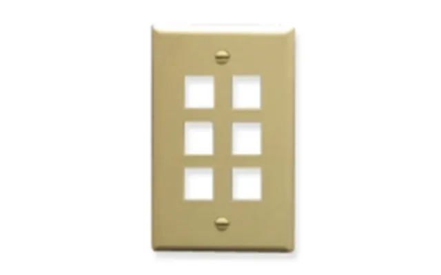 Icc Ic107lf6iv Face Plate Oversized 6-port Ivory