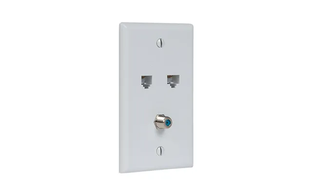 Icc Icrdsvf5wh 1voi 1dat 1catv Face Plate White