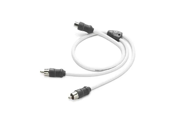 Jl Audio 010-13552-00 Xmd-whtaicy-1f2m - 2-channel Y-adaptor 1 Female Jack To 2 Male Rca Plugs White Cable With Black Co