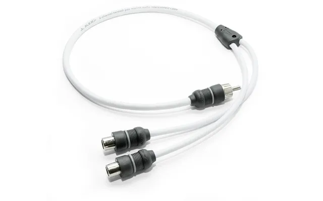 Jl Audio 010-13553-00 Xmd-whtaicy-1m2f - 2-channel Y-adaptor 1 Male Rca Plug To 2 Female Jacks White Cable With Black Co