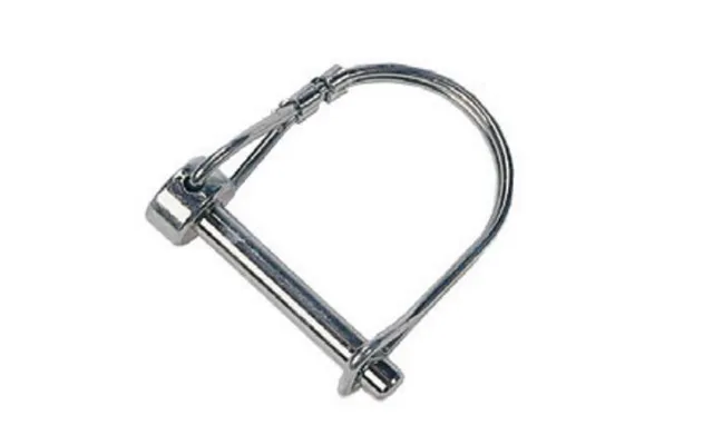 Jr Products 01091 Sm Coupler Lock Pin 1 4 In Diameter X 1-3 8 In Usable Length With Snap Lock Bail Lock Zinc Plated Stee