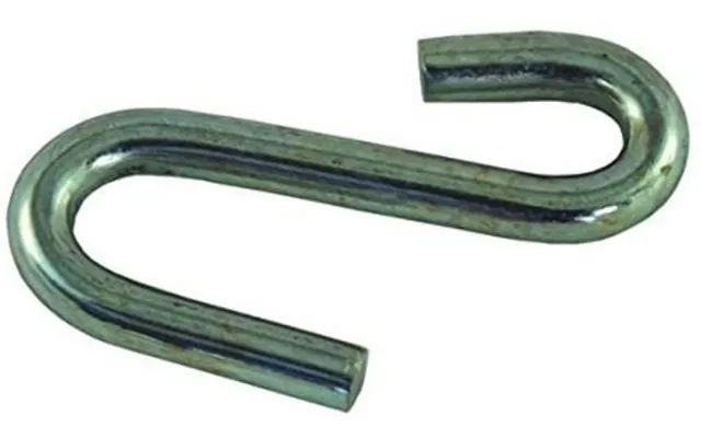 Jr Products 01151 3 8ft Sft Hook S-hook Use To Fit Safety Chains Up To 7 16 Inch Zinc Plated Steel Bulk