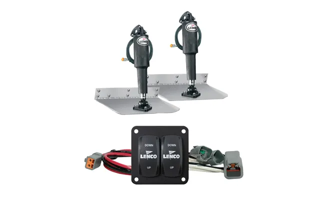 Lenco 15101-104 9 Inchx12 Inch Standard Trim Tab Kit And Double Rocker Switch