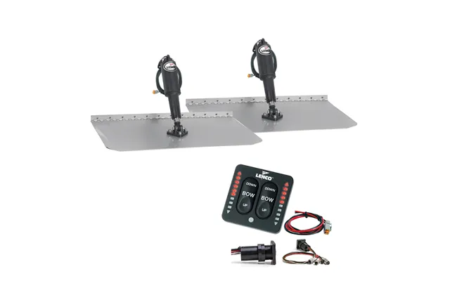 Lenco 15109-103 12 Inch X 12 Inch Standard Trim Tab Kit With Led Indicator Switch Kit 12v