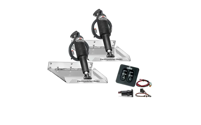 Lenco Rt12x9 12 Inch X 9 Inch Standard Performance Trim Tab Kit With Standard Tactile Switch Kit 12v