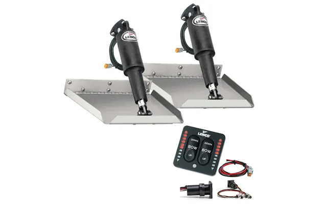 Lenco Tt12x18ei 12 Inch X 18 Inch Edgemount Trim Tab Kit With Led Indicator Switch Kit 12v