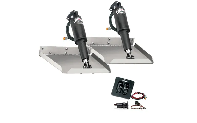 Lenco Tt9x9e 9 Inch X 9 Inch Edgemount Trim Tab Kit With Standard Tactile Switch Kit 12v