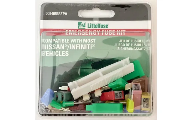 Littelfuse 00940566zpa Fuse Kit - Oe Replacement Emergency Fuse Kit For Use With Most Nissan And Infiniti Vehicles Conta
