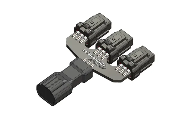 Lumishore 010-14466-00 Lux- Sl & Neon Flex 3-way Cbl Split Six-core 3-way Cable Splitter For Use With Lux-sl And Neon Fl