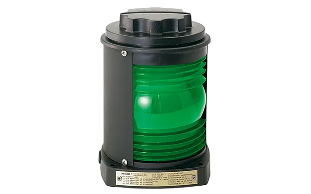 Perko 1127ga0blk Side Light - Black Plastic, Green Lens
