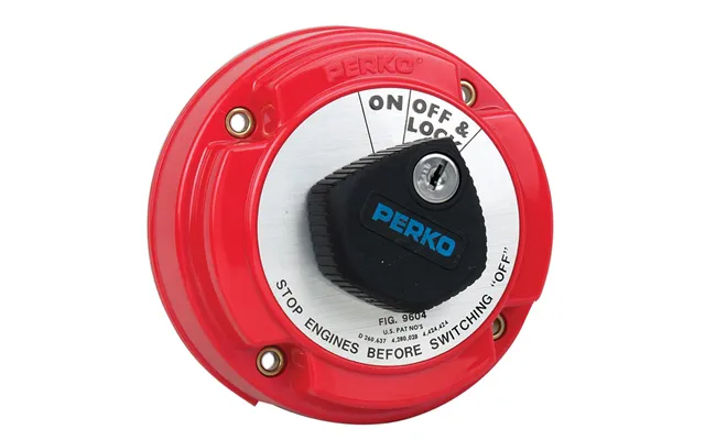 Perko 9604dp Medium Duty Main Battery Disconnect Switch With Alternator Field Disconnect & Key Lock