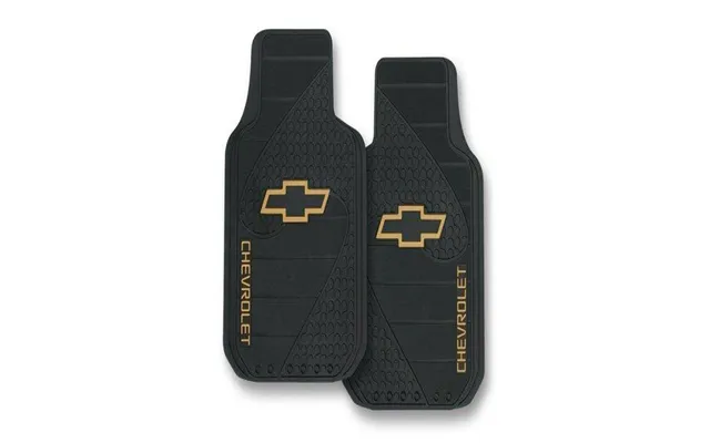 Plasticolor 001620r03 Floor Mat Elite Series Black Universal 31 In Length X 18 In Width X 1 In Blue Gold Chevy Bowtie Wi