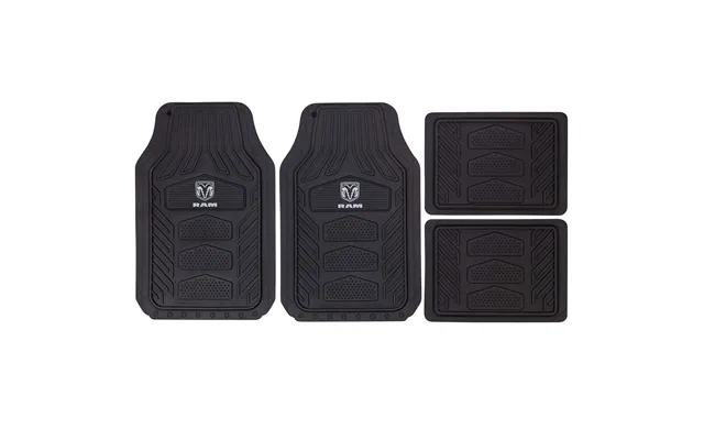Plasticolor 001672r25 Ram Weatherpro 4 Piece Gray Logo Floor Mat Set