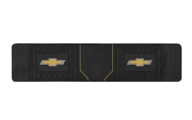 Plasticolor 001818r03 Floor Mat Runner-rear Mats Black Orange Chevy Bowtie Rubber 1 Piece
