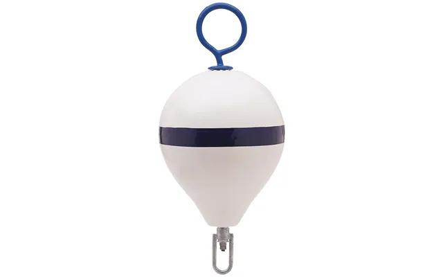 Polyform Cm-3 Wh-str Mooring Buoy With Iron 17 Inch Diameter White Blue Stripe