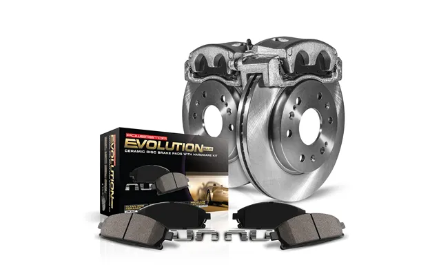 Powerstop Kcoe6821 Brake Kit Autospecialty Ceramic Brake Pads With Rotors Brake Pads Oe Calipers Stainless Steel Hardwar