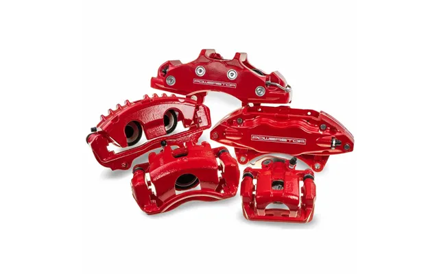 Powerstop S15174 Brake Caliper Performance Floating Single 86 Mm Piston Caliper Without Brake Pads Powder Coated Red Cas