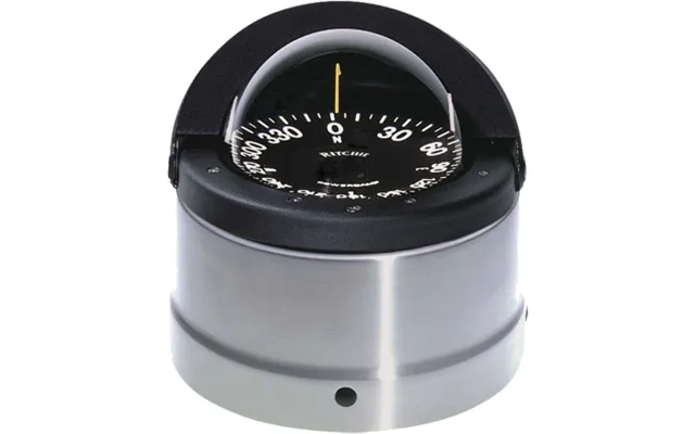Ritchie Dnp-200 Compass Binnacle Mnt 4.5dial Silv - Brushed Stainless Steel 12 Volt Green Led Binnacle Mount Stainless H