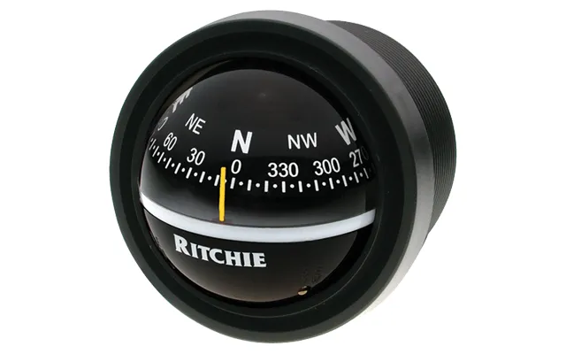 Ritchie V-57.2 Compass Dash Mnt 2.75ft Dial Blk. Black 12 Volt Light Dash Mount 2-3 4 In Direct Read Dial Adjustable To 