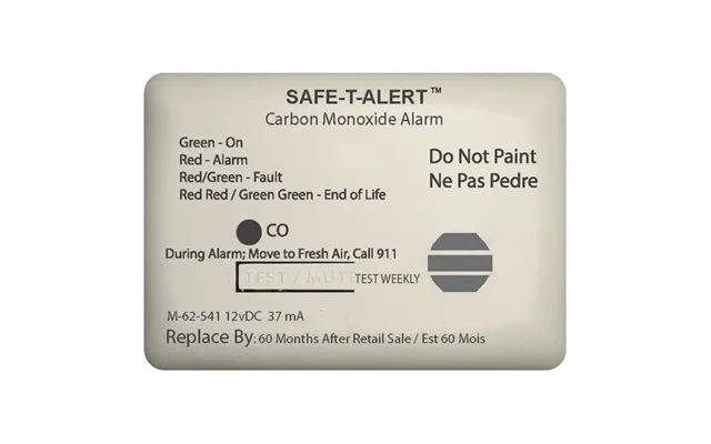 Safe-t-alert 62-541-marine-rly-nc 62 Series Carbon Monoxide Alarm With Relay - 12v