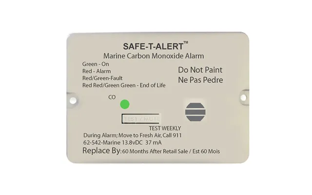 Safe-t-alert 62-542-marine-rly-nc 62 Series Carbon Monoxide Alarm With Relay - 12v