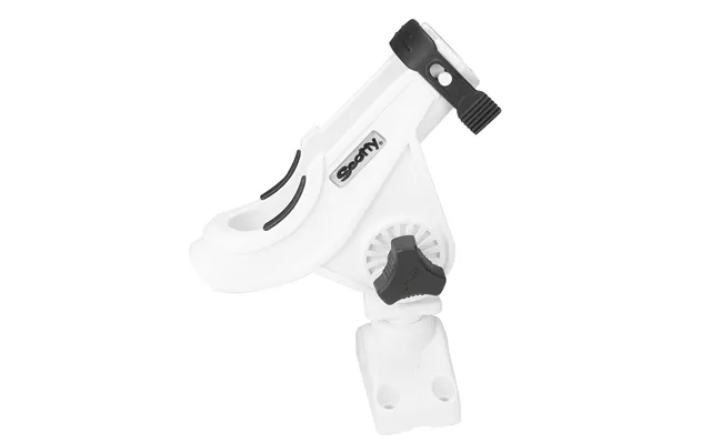 Scotty 280-wh Bait Caster Spinning Rod Holder With 241 Deck Side Mount - White